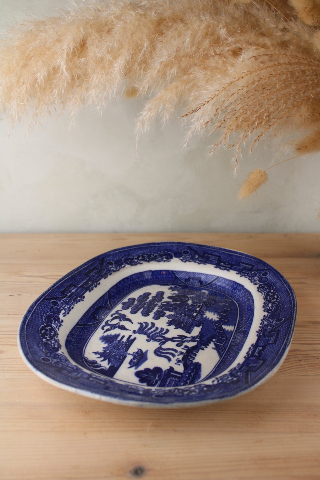 Small Old Willow Blue and White Platter