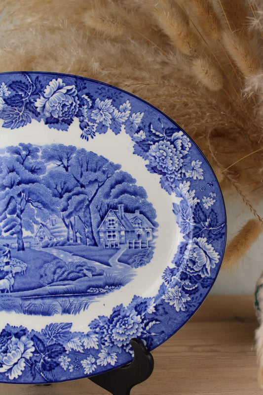 Enoch Woods Ware Blue and White Small Platter