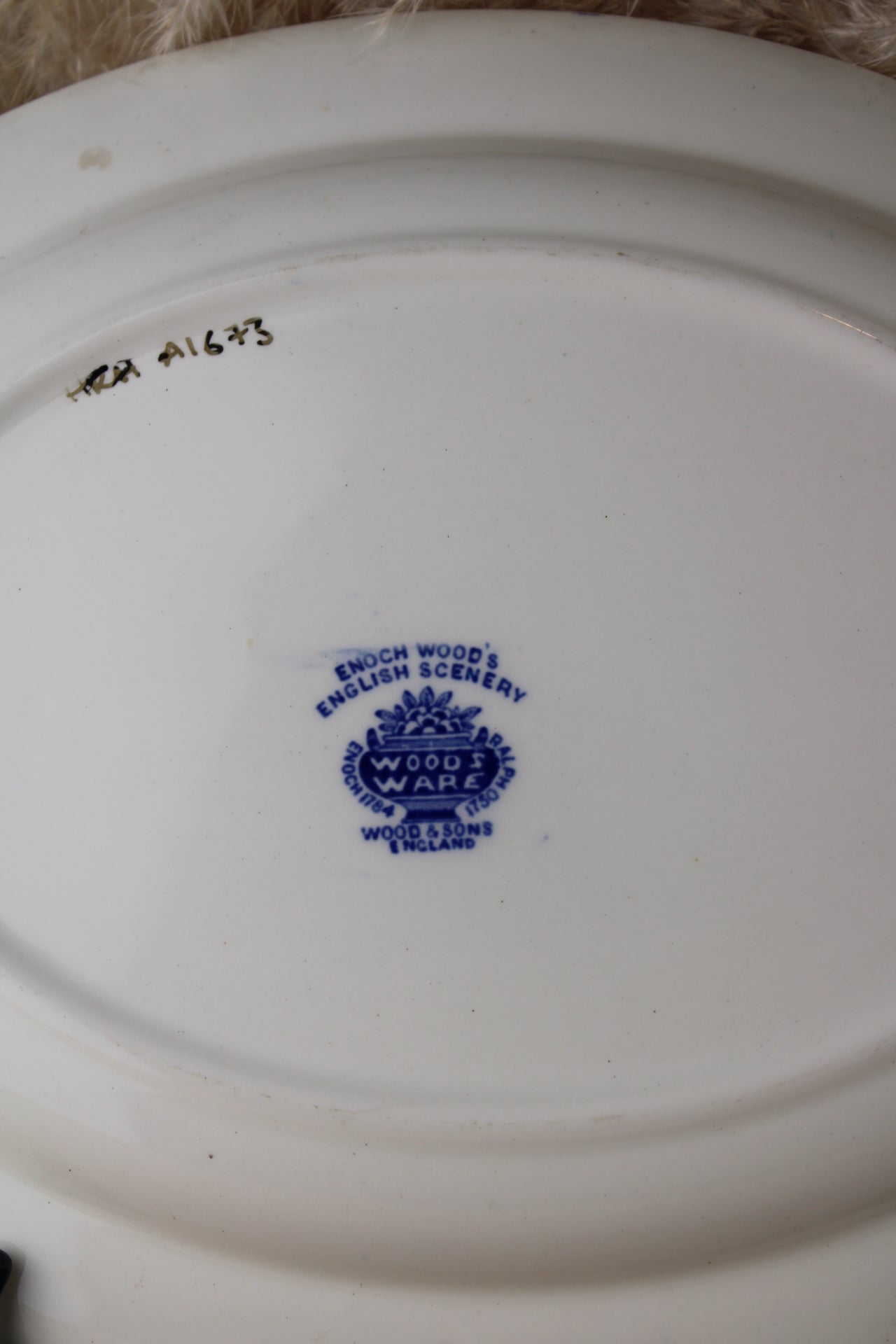 Enoch Woods Ware Blue and White Small Platter