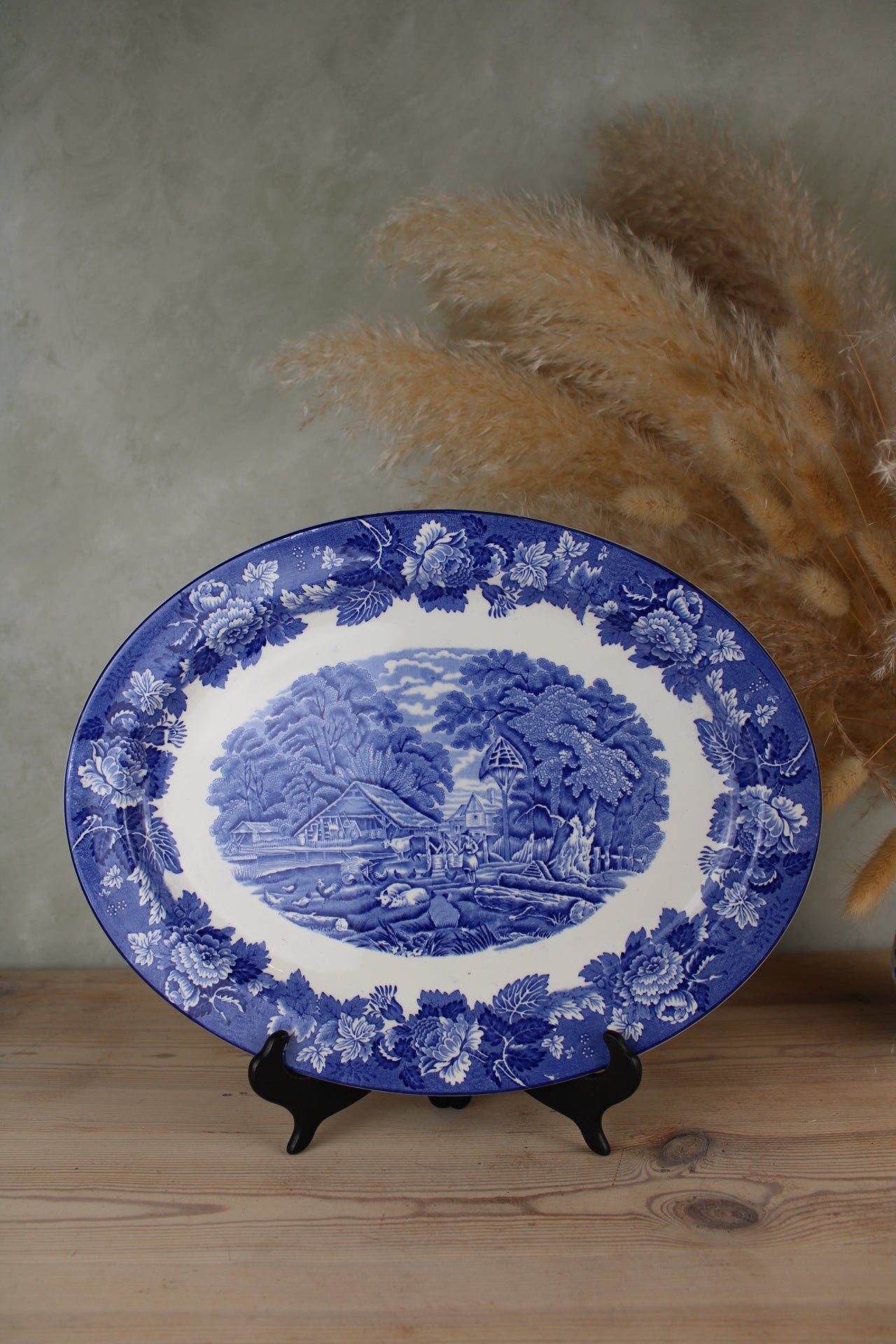 Enoch Woods Ware Blue and White Large Platter