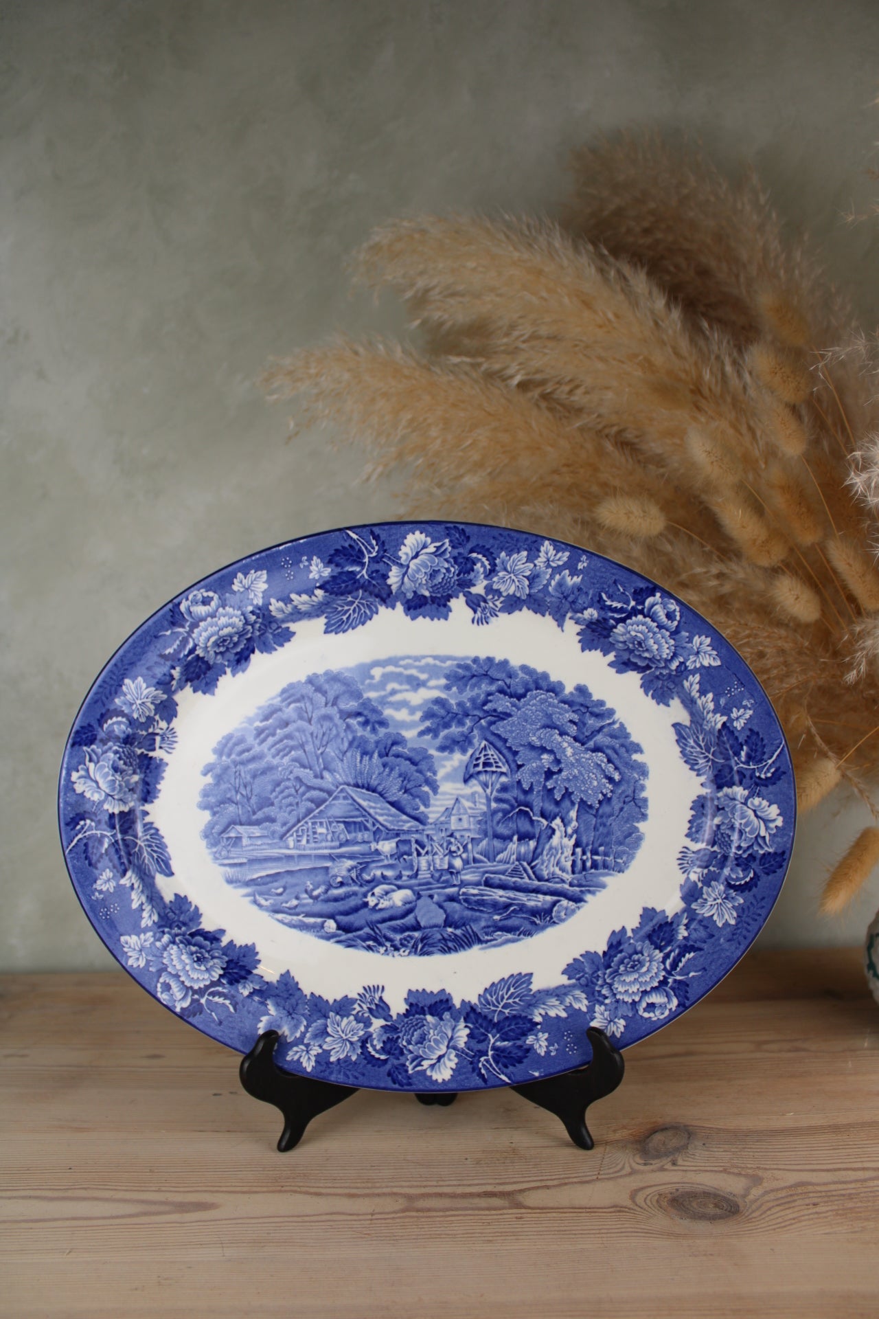 Enoch Woods Ware Blue and White Large Platter