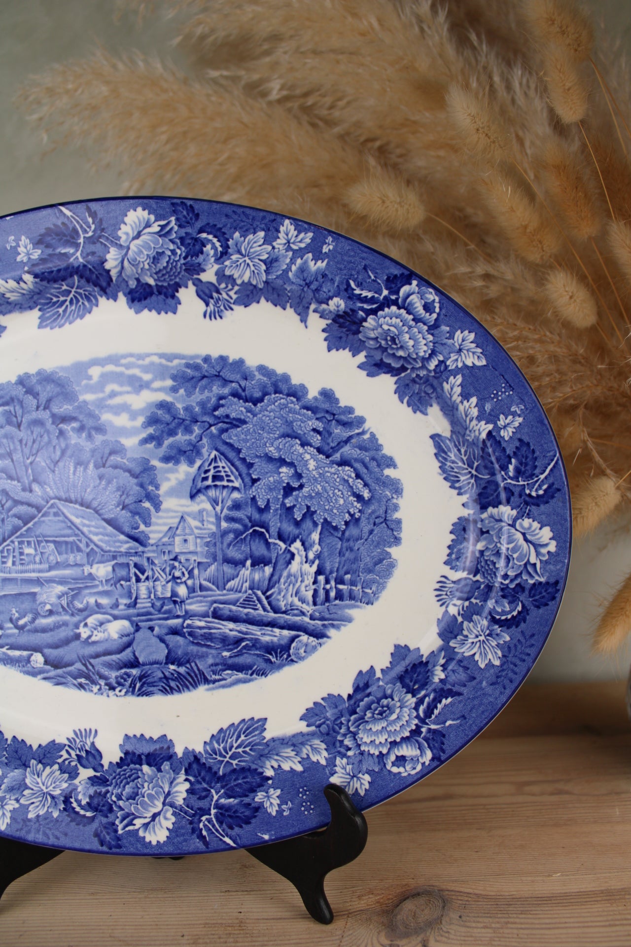 Enoch Woods Ware Blue and White Large Platter