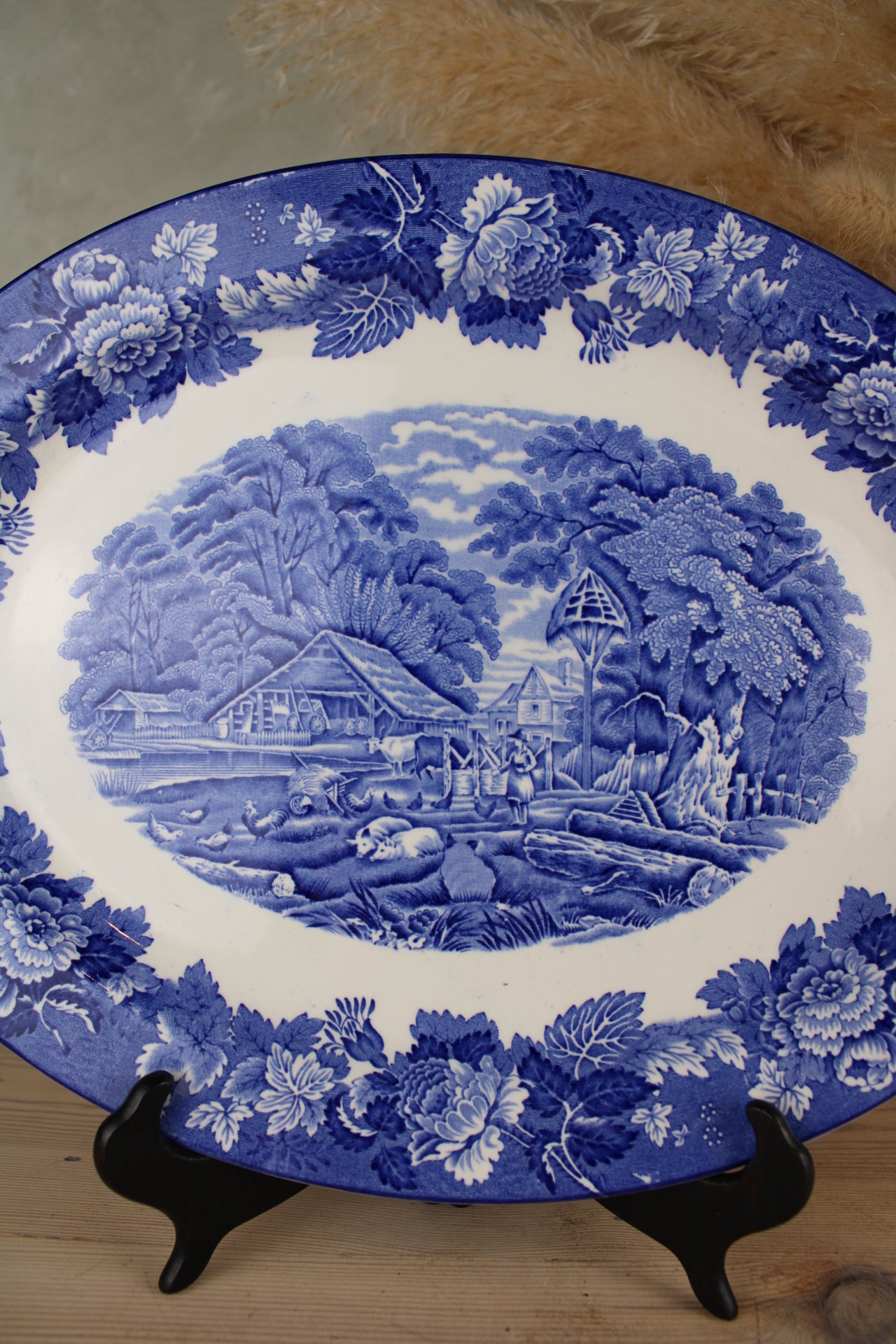 Enoch Woods Ware Blue and White Large Platter
