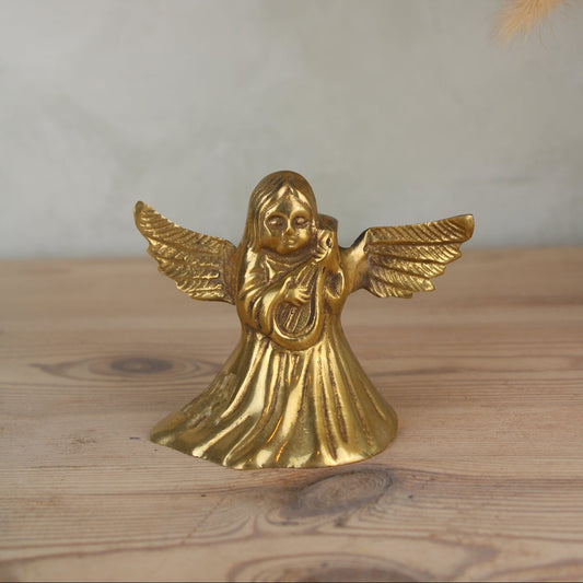 Brass Angel Christmas Candleholder