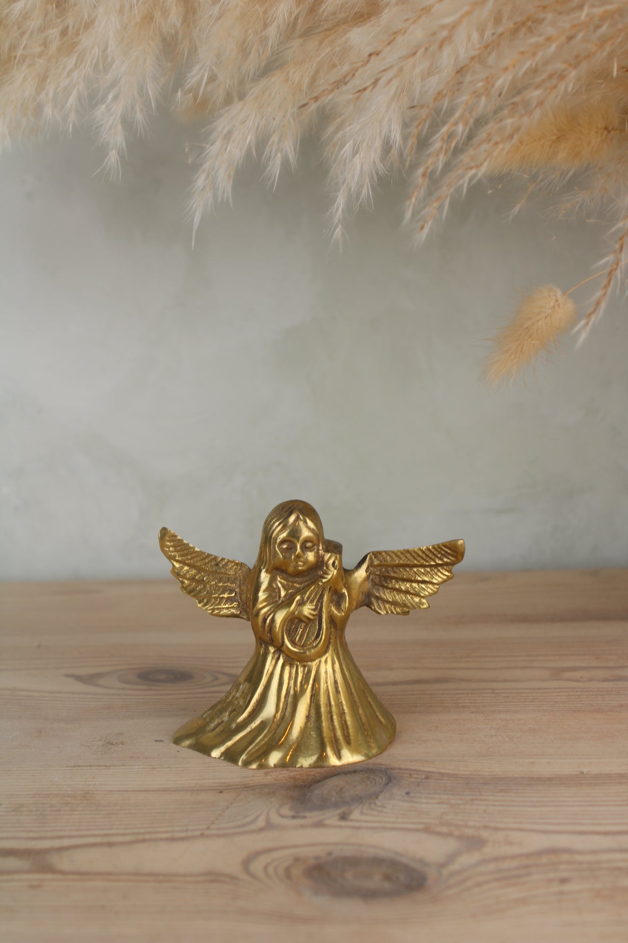 Brass Angel Christmas Candleholder