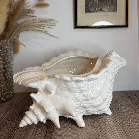 Large Ceramic Shell Bowl