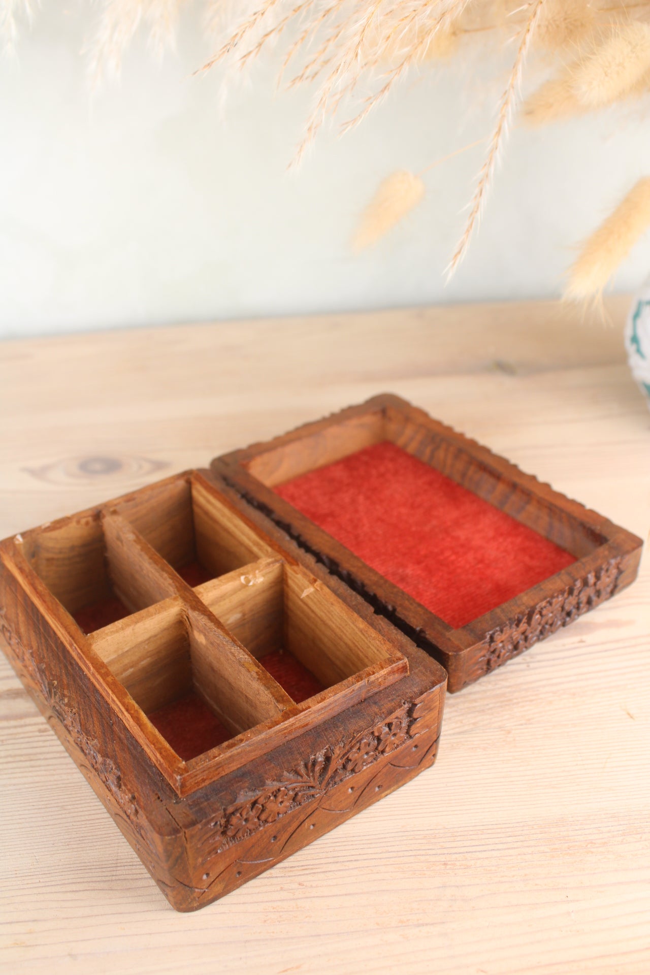 Floral Wooden Jewellery Box