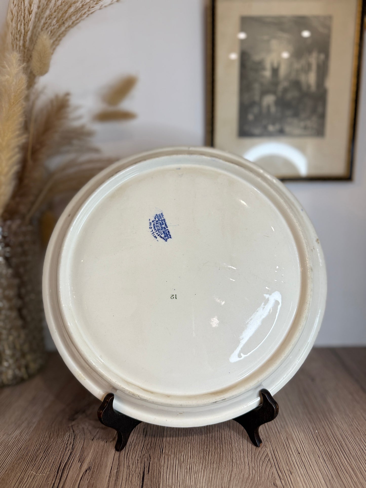 Old Willow Blue and White Sectioned Serving Plate