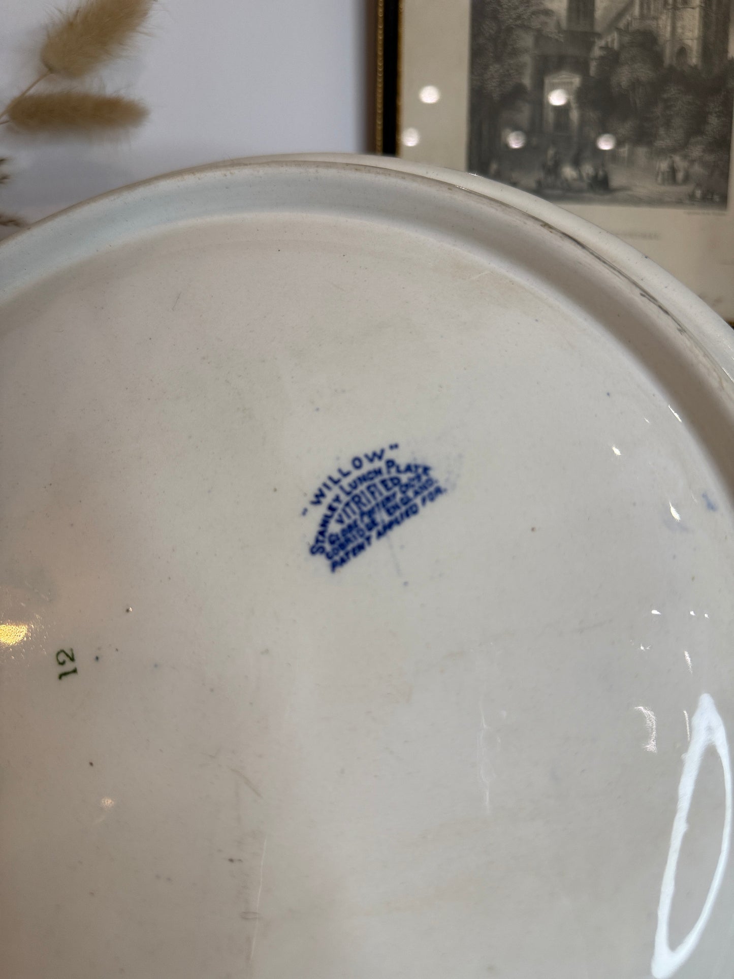 Old Willow Blue and White Sectioned Serving Plate