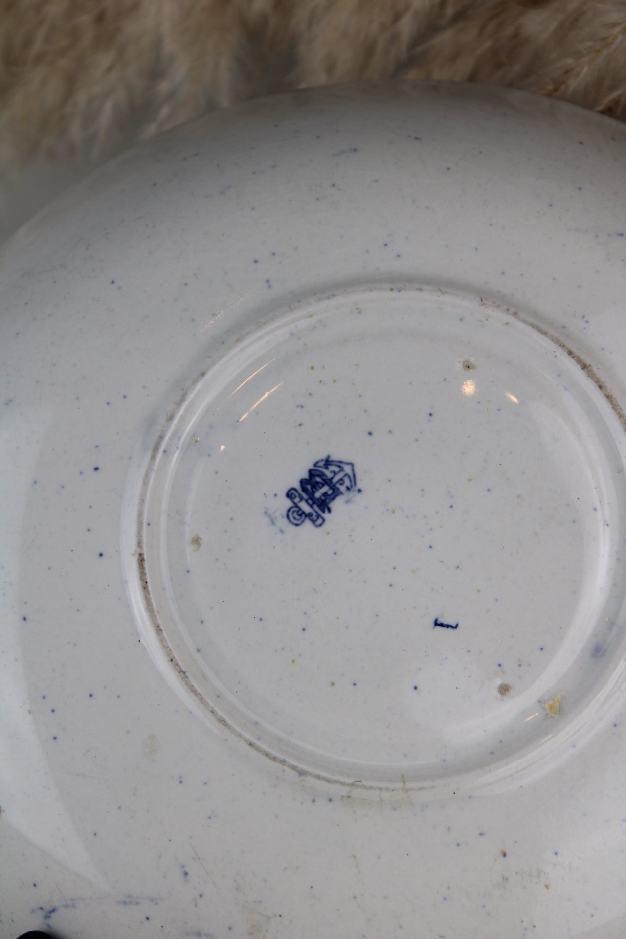 Blue and White Patchwork Plate