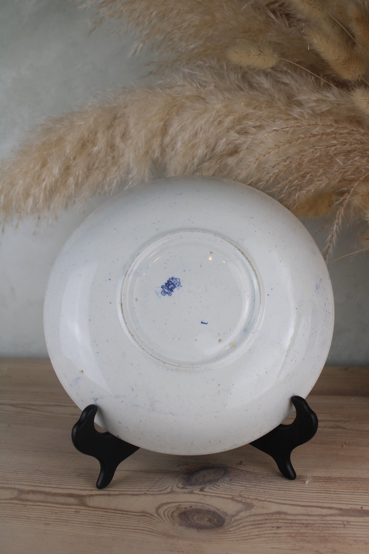 Blue and White Patchwork Plate