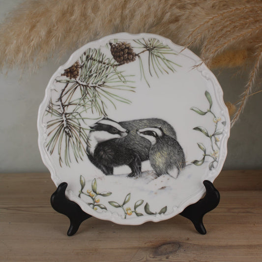 Royal Albert Winter Harmony Badgers Hanging Plate