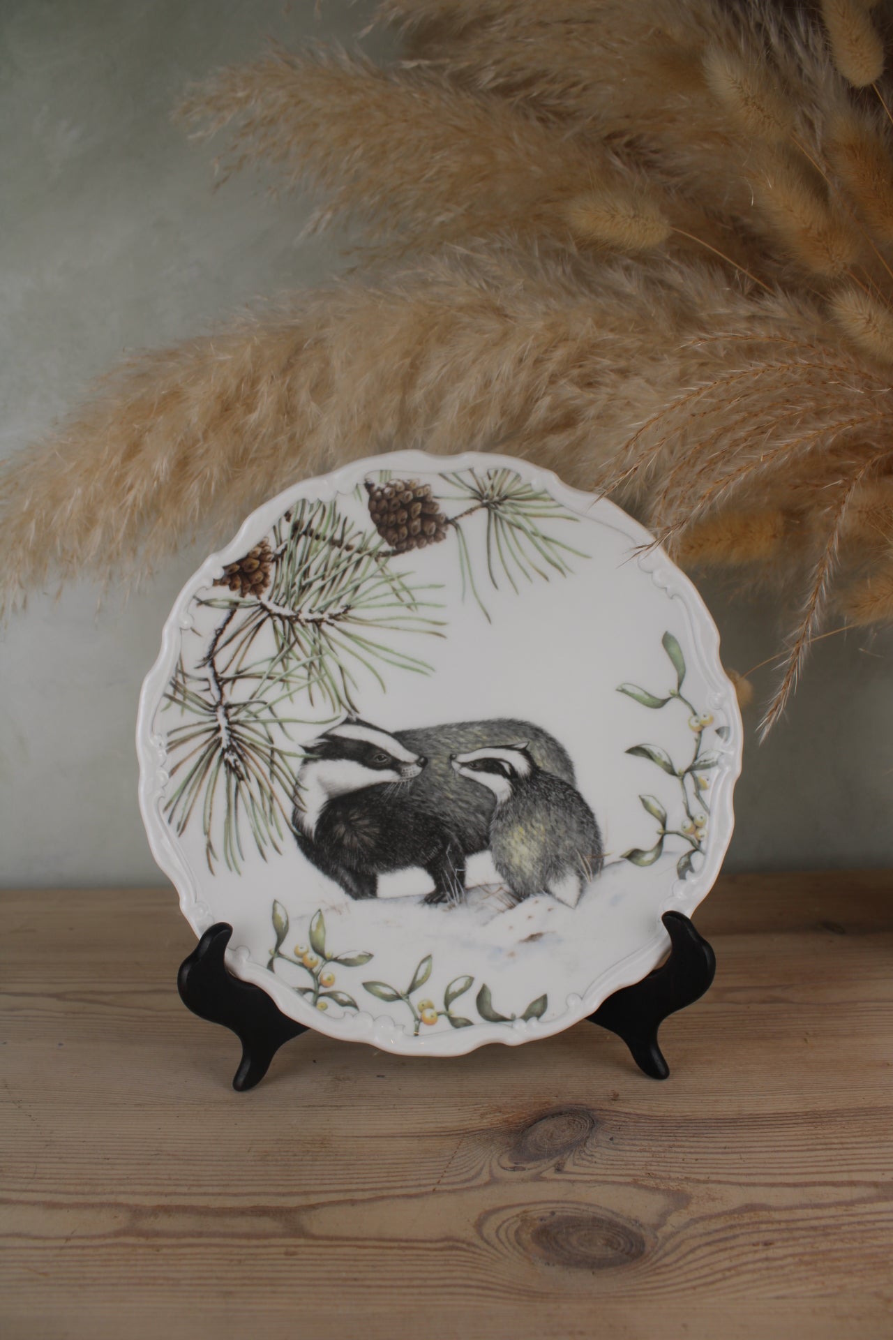 Royal Albert Winter Harmony Badgers Hanging Plate