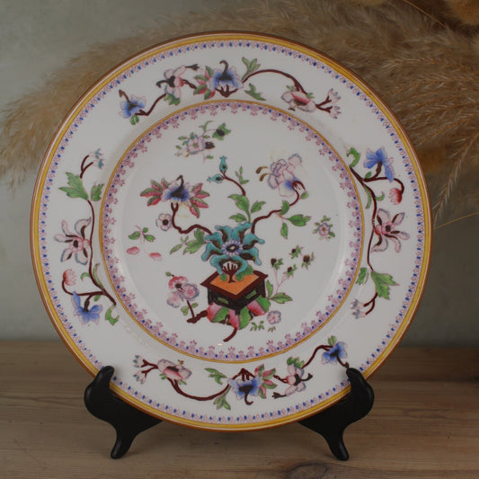 Orange and Pink Hand Painted Plate