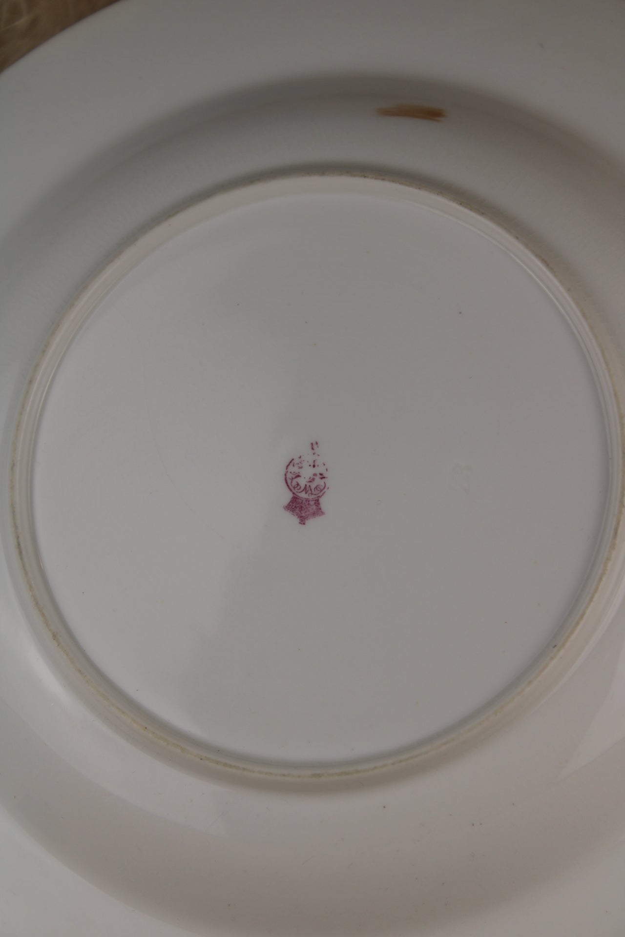 Orange and Pink Hand Painted Plate