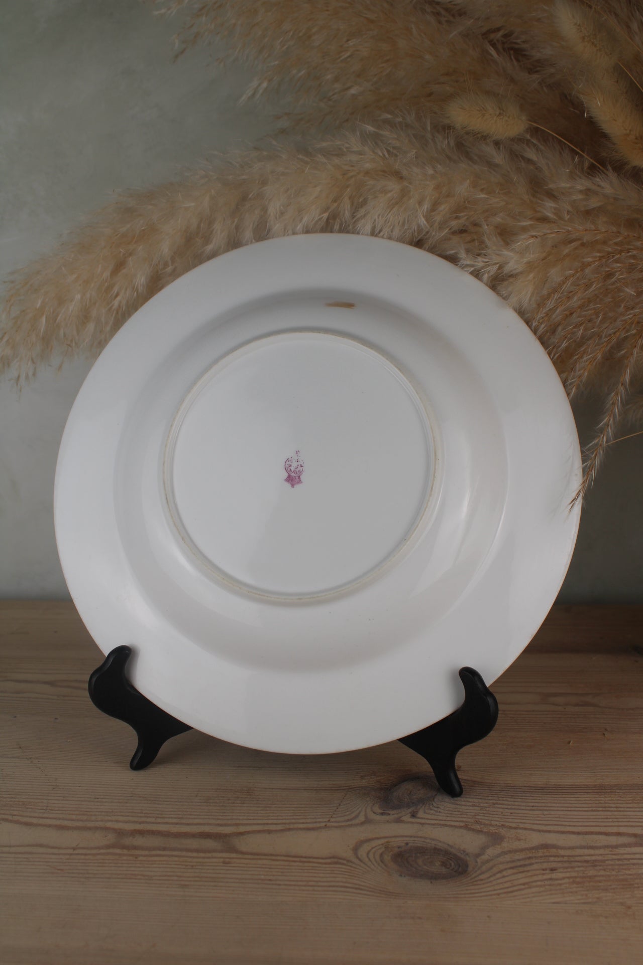 Orange and Pink Hand Painted Plate
