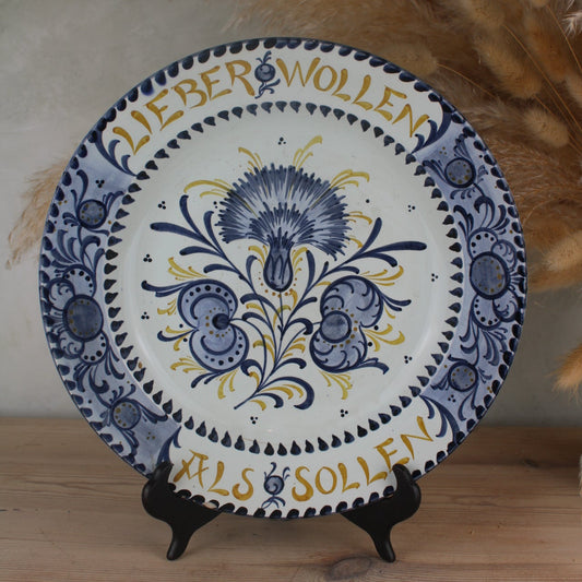 Blue and White Portuguese Hanging Plate