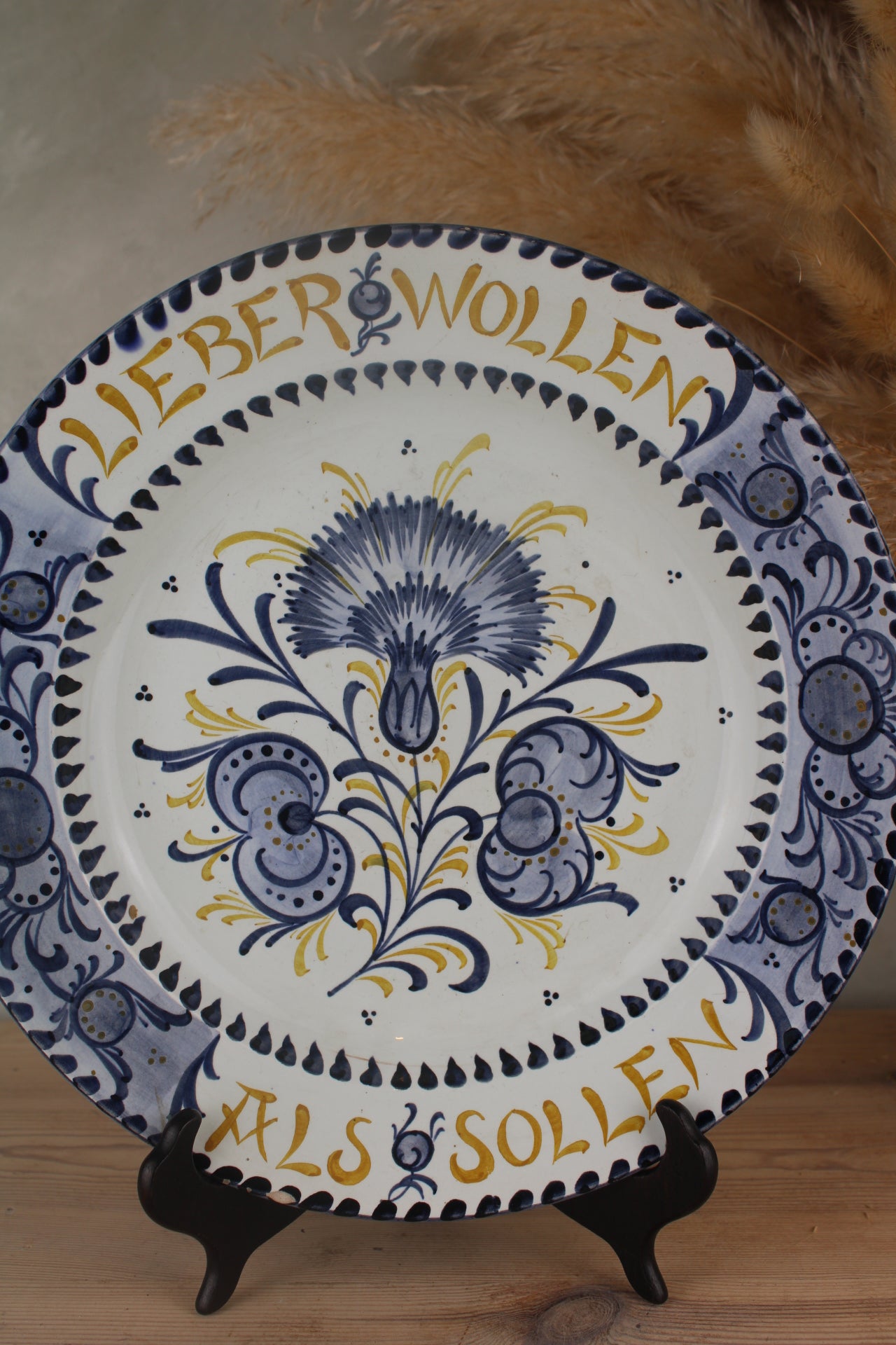Blue and White Portuguese Hanging Plate