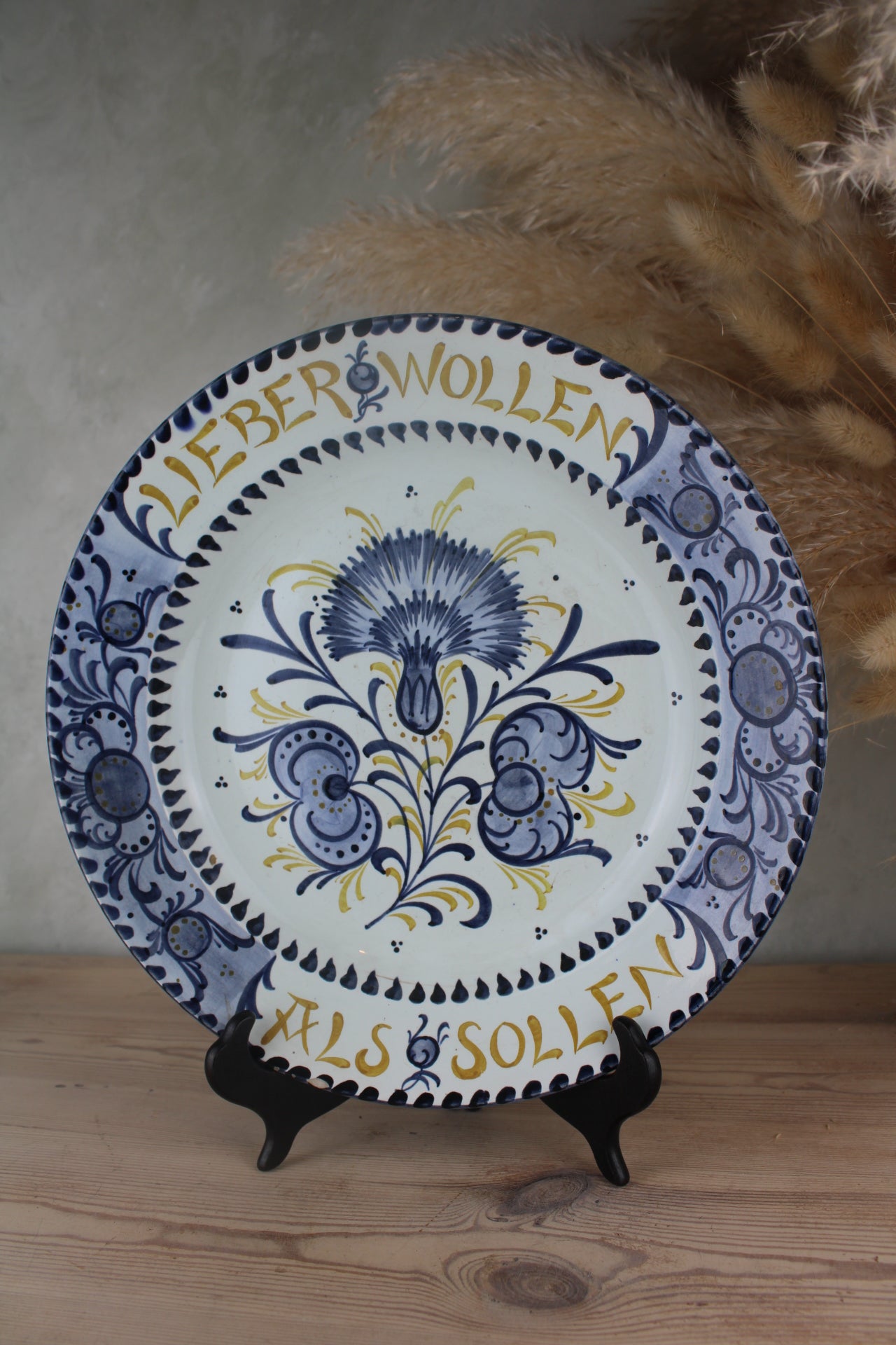 Blue and White Portuguese Hanging Plate