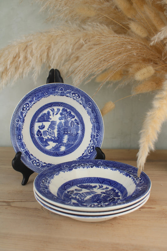 Set of 4 Old Willow Alfred Meakin Bowls