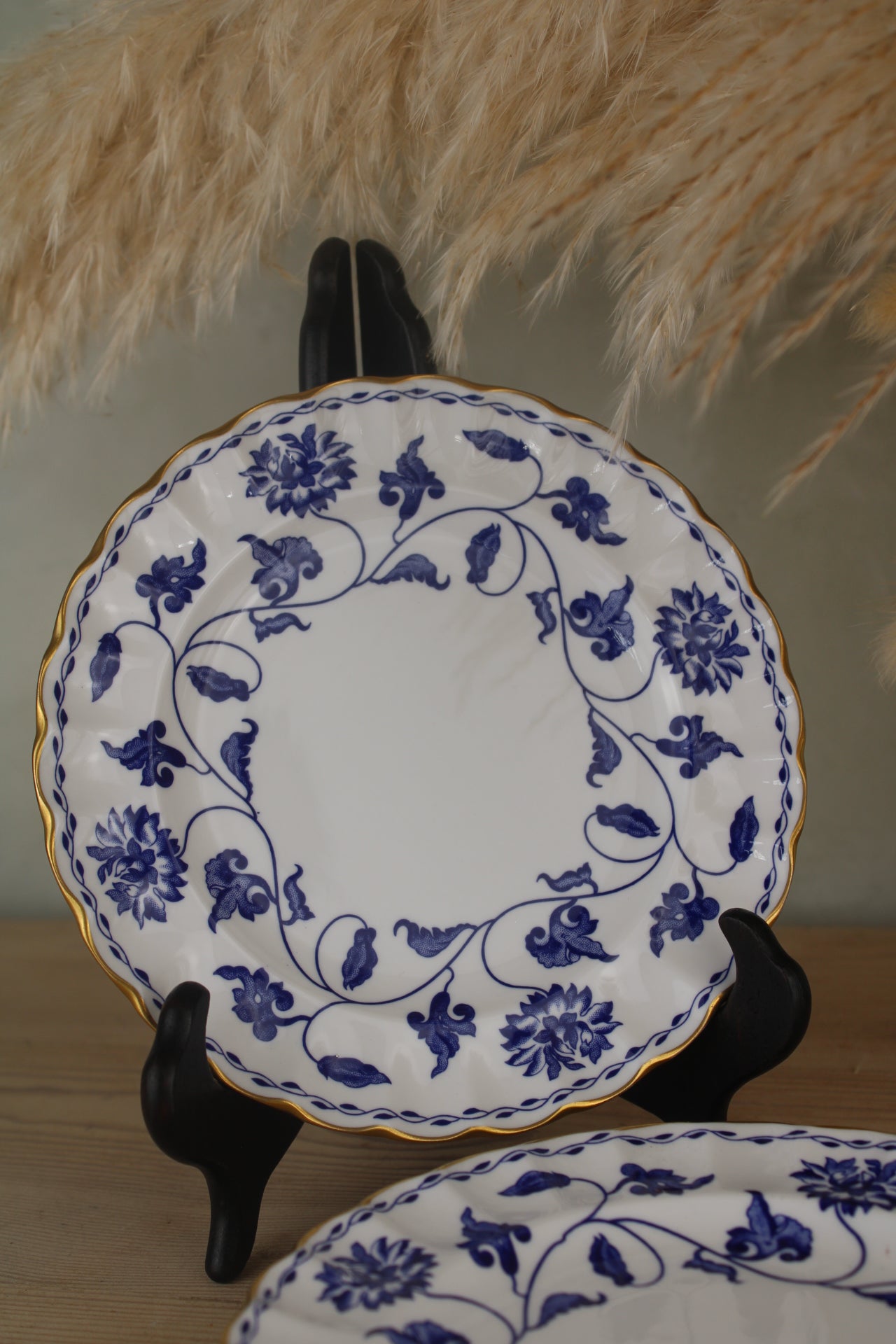 Set of 4 Spode Blue Colonel Side Plates