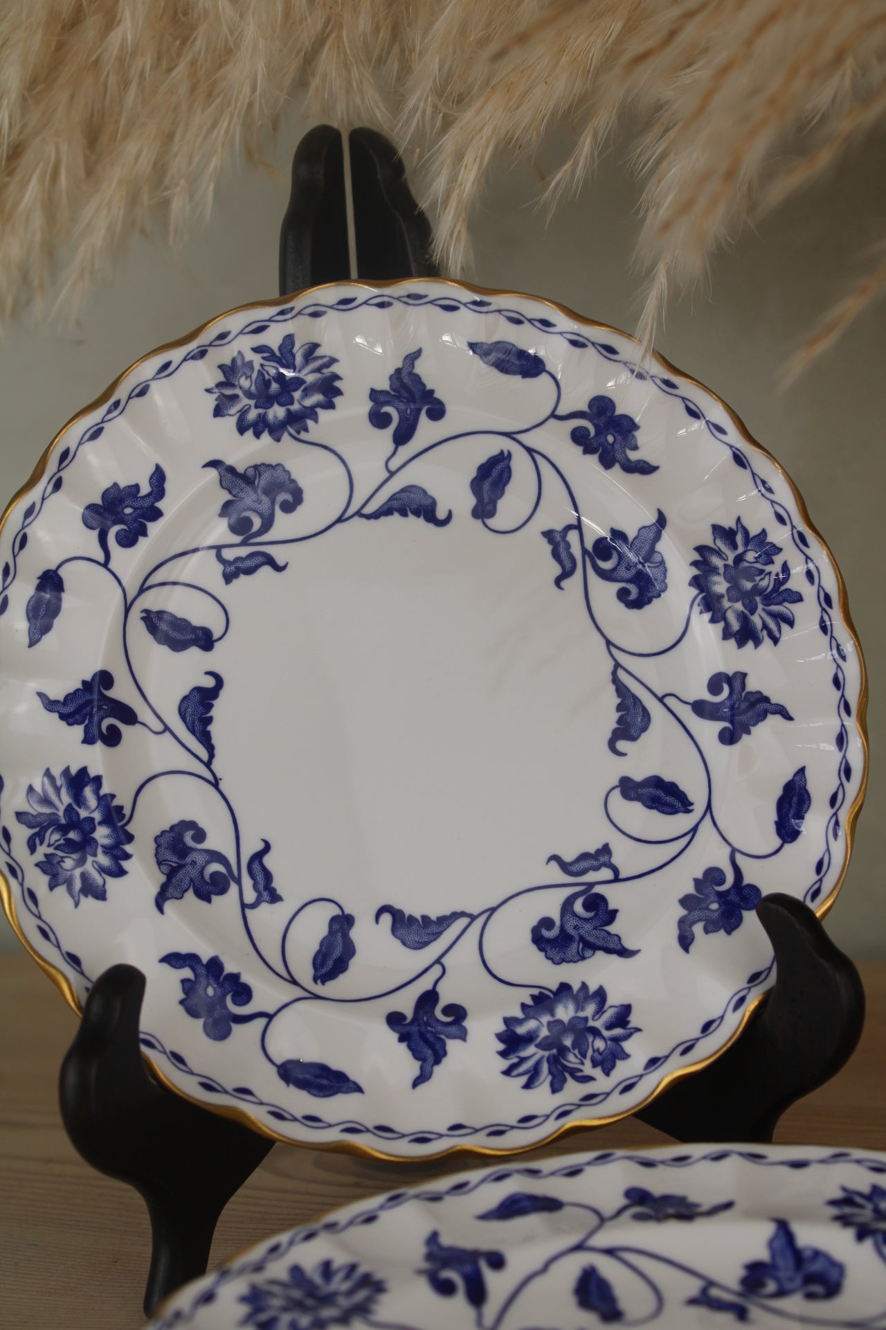 Set of 4 Spode Blue Colonel Side Plates