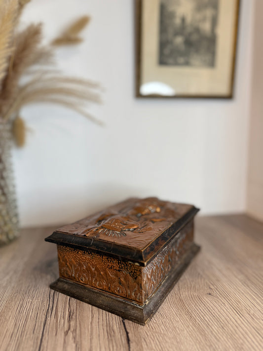 Copper and Wood Jewellery Box