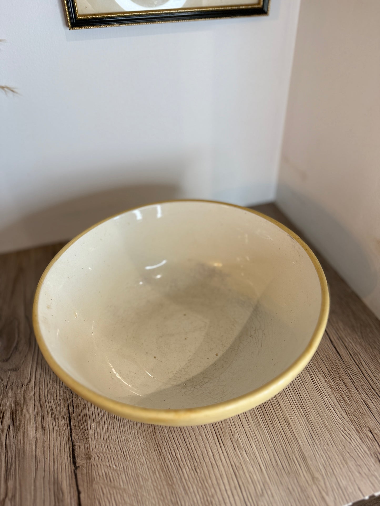 Small vintage Yellow Ceramic Mixing Bowl