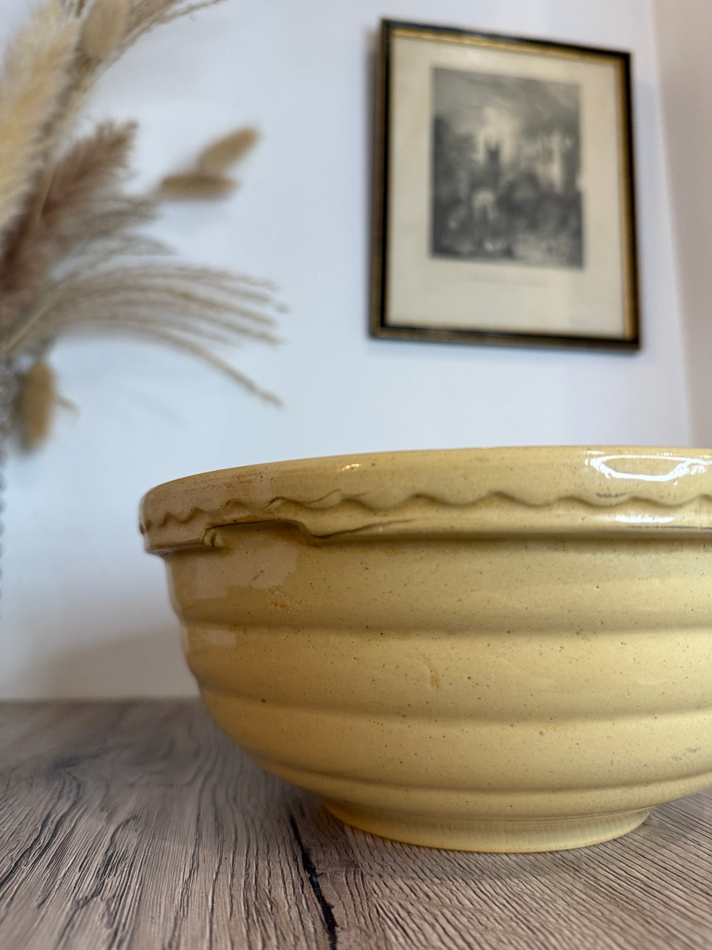 Small vintage Yellow Ceramic Mixing Bowl