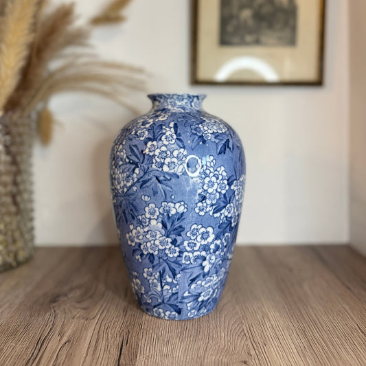 Blue and White Jay Blossom Pottery Vase