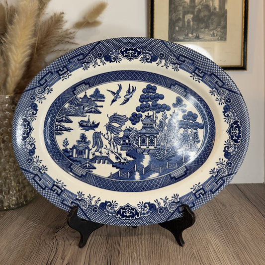 Churchill Blue and White Old Willow Platter