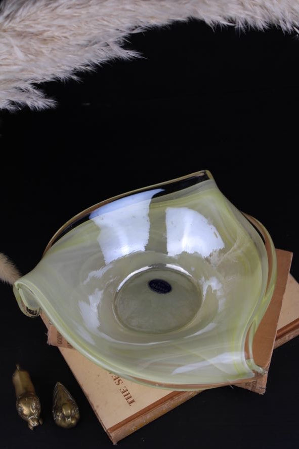 Merino Glass Chartreuse Bowl