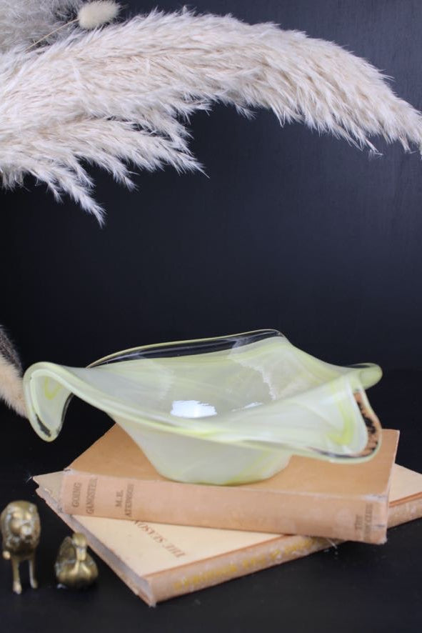 Merino Glass Chartreuse Bowl