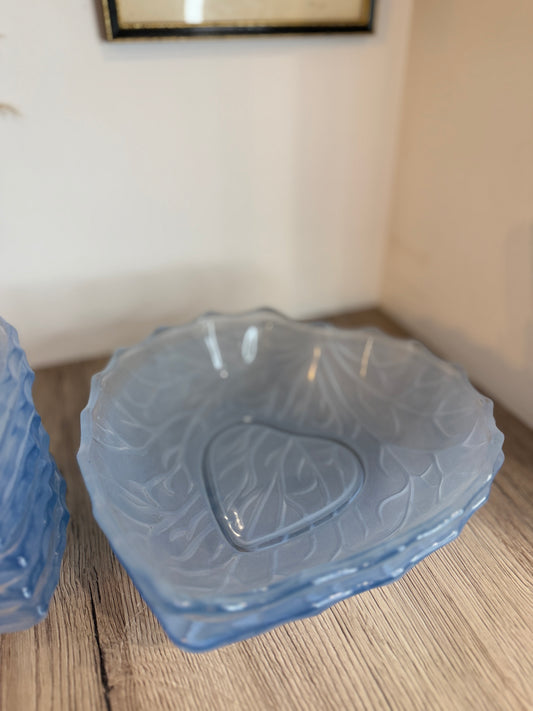 Frosted Pastel Blue Bagley & Co Serving Bowl Set