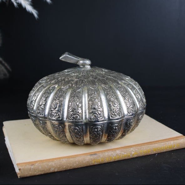 Vintage Highlands Silverplate Pumpkin pot