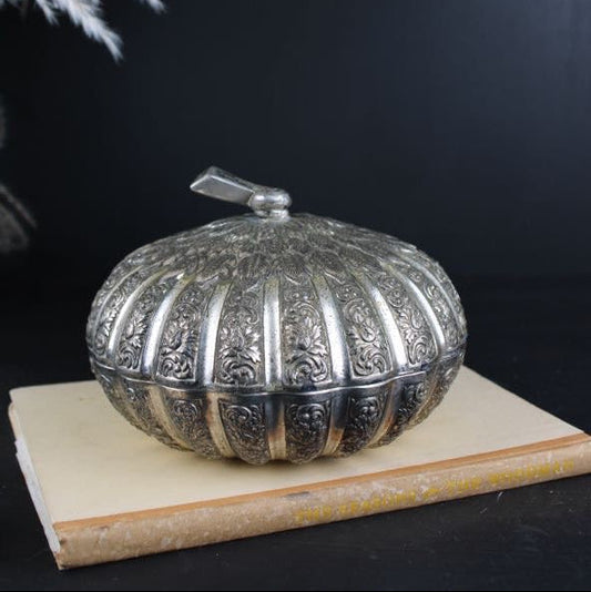 Vintage Highlands Silverplate Pumpkin pot