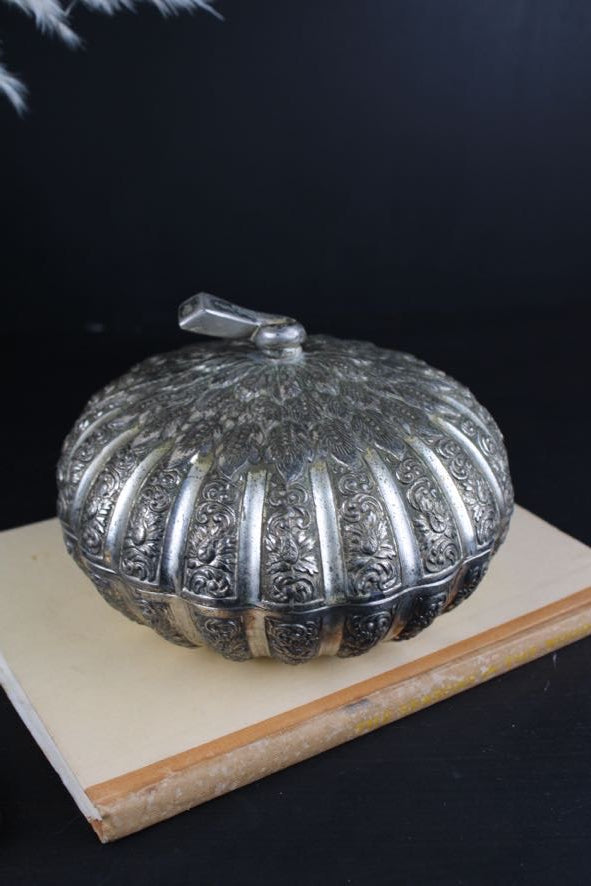 Vintage Highlands Silverplate Pumpkin pot