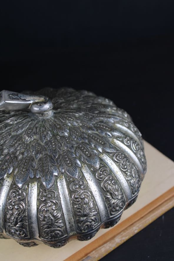 Vintage Highlands Silverplate Pumpkin pot