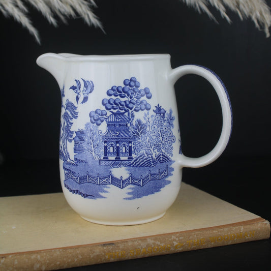 Sadler Blue and White Old Willow Jug