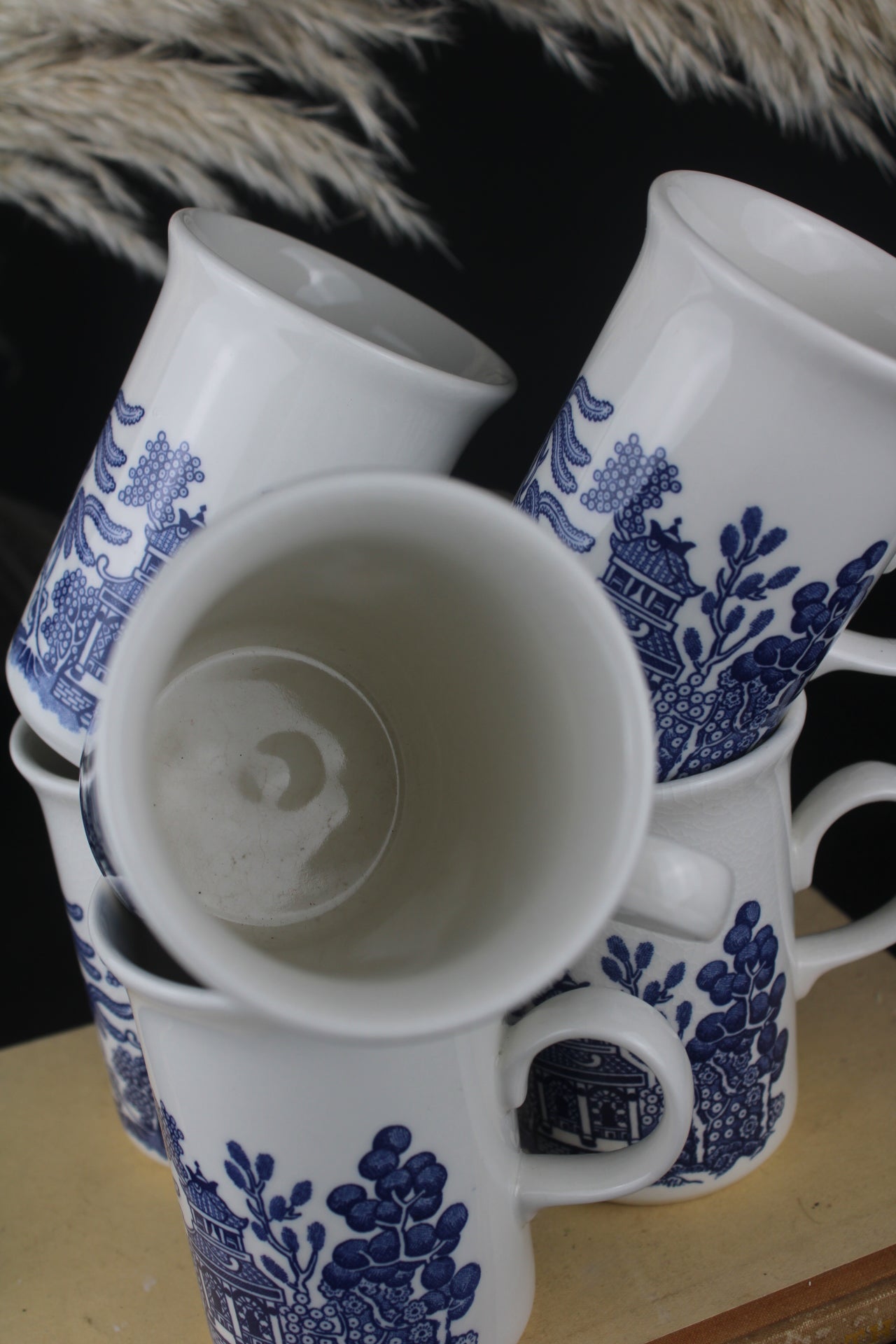 Set of 6 Old Willow Mugs