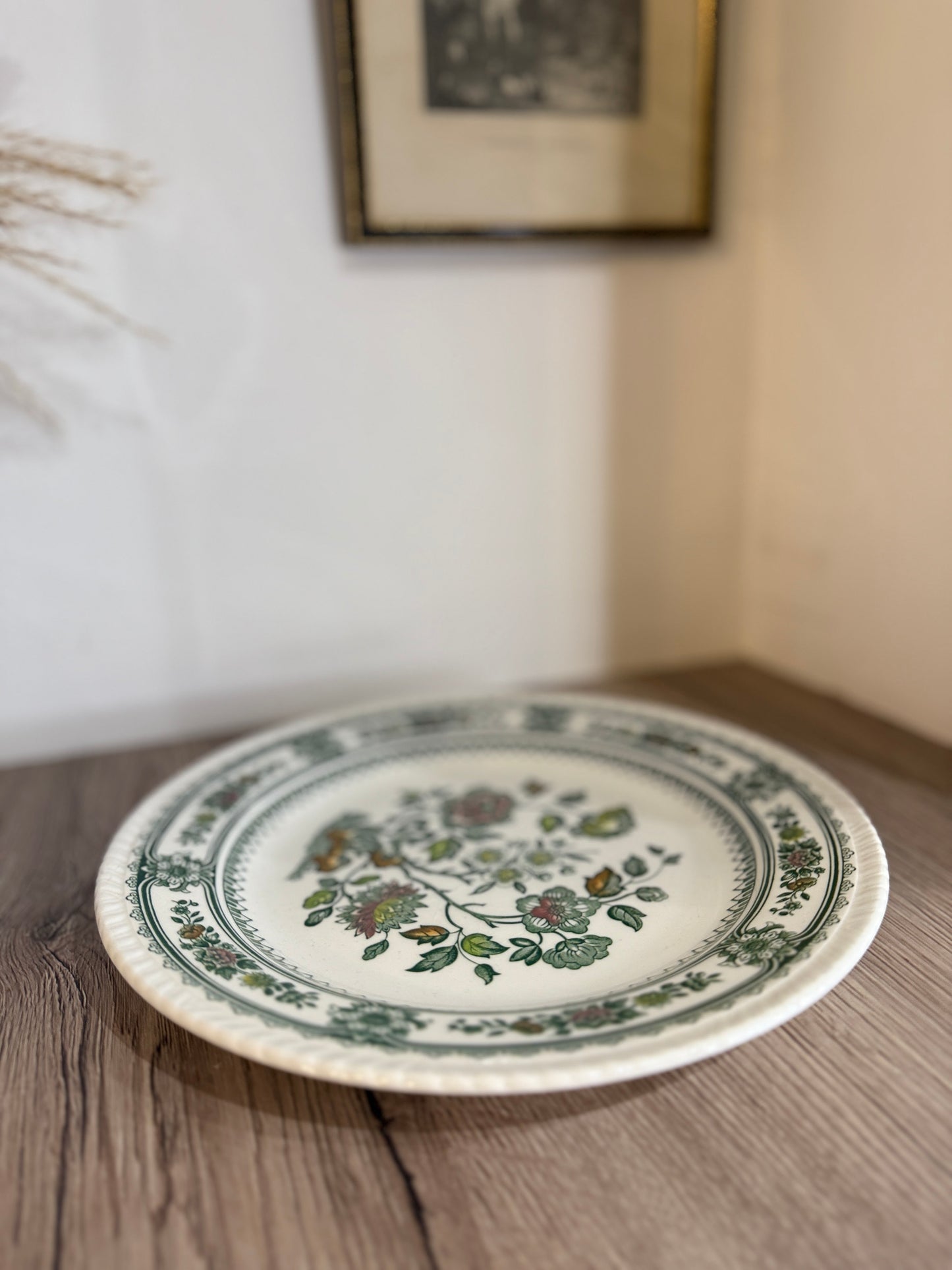 Woods and Sons 'Dorset' Green Floral Plate