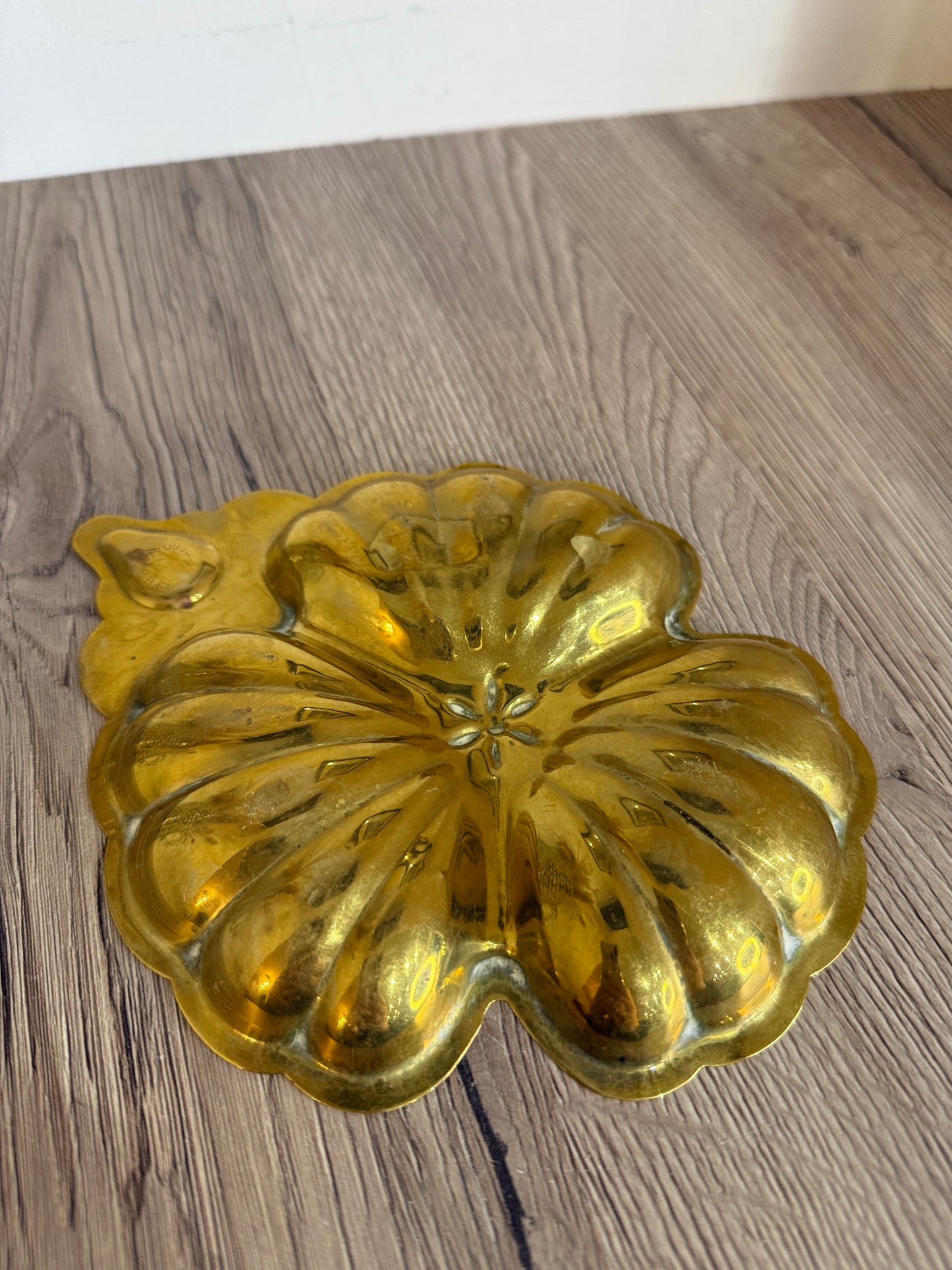 Brass Clover Vintage Trinket Tray