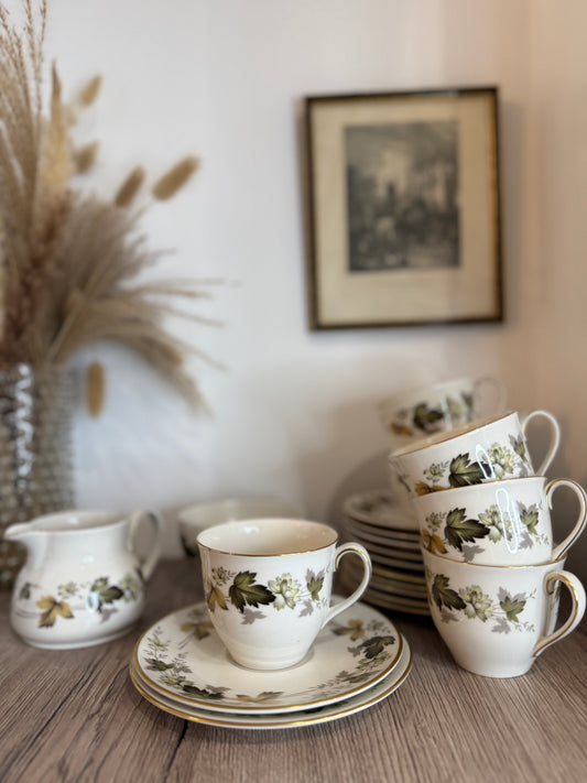 Set of 6 Royal Doulton Larchmont Teacup Trios