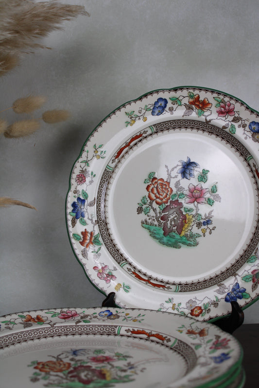 Set of 4 Copeland Spode Chinese Rose Dinner Plates