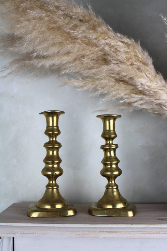 Pair of Brass Vintage Candlesticks
