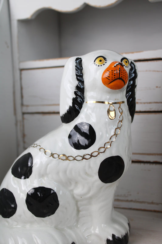 Staffordshire Dog Figurine in Black