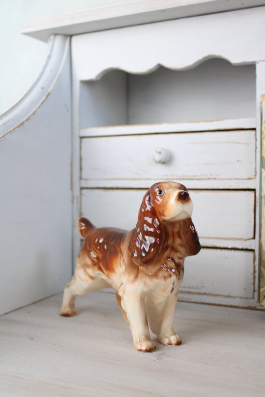 Ceramic Spaniel Dog Figurine