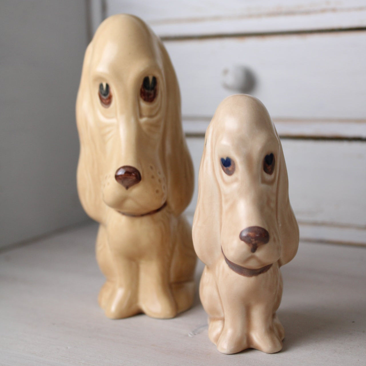 Sylvac Vintage Basset Hounds Set of 2