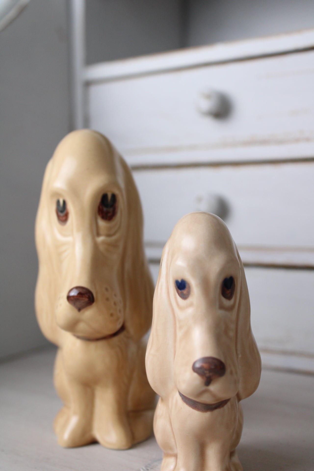 Sylvac Vintage Basset Hounds Set of 2