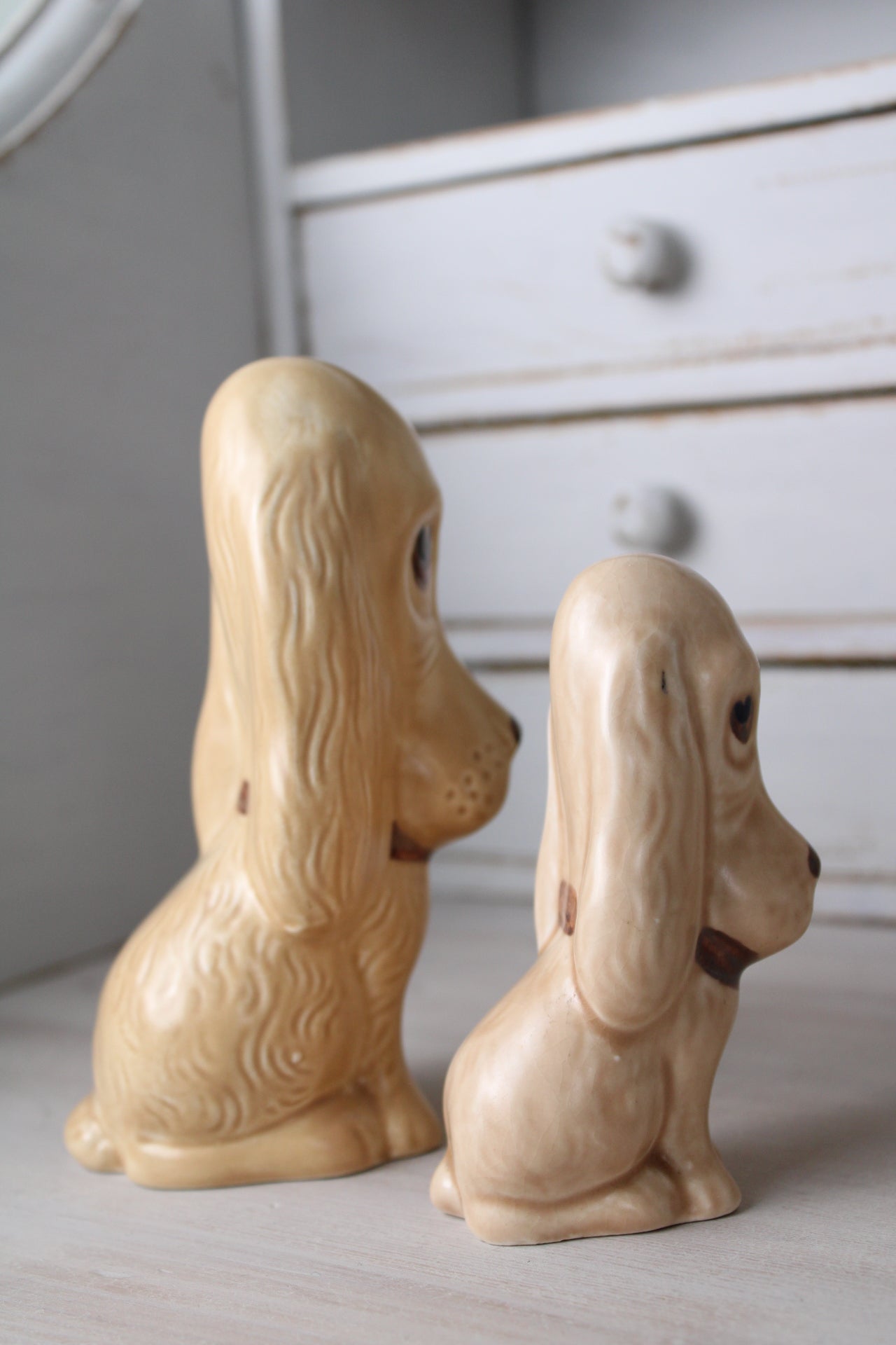 Sylvac Vintage Basset Hounds Set of 2